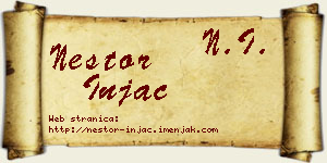 Nestor Injac vizit kartica